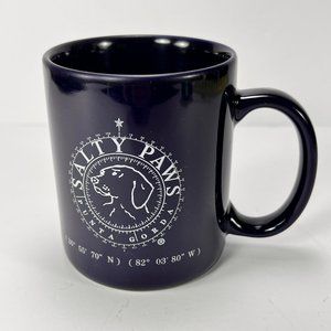 Vtg Salty Paws Punta Gorda Ceramic 12oz Blue Coffee Tea Cup Mug Dog Souvenir 90s